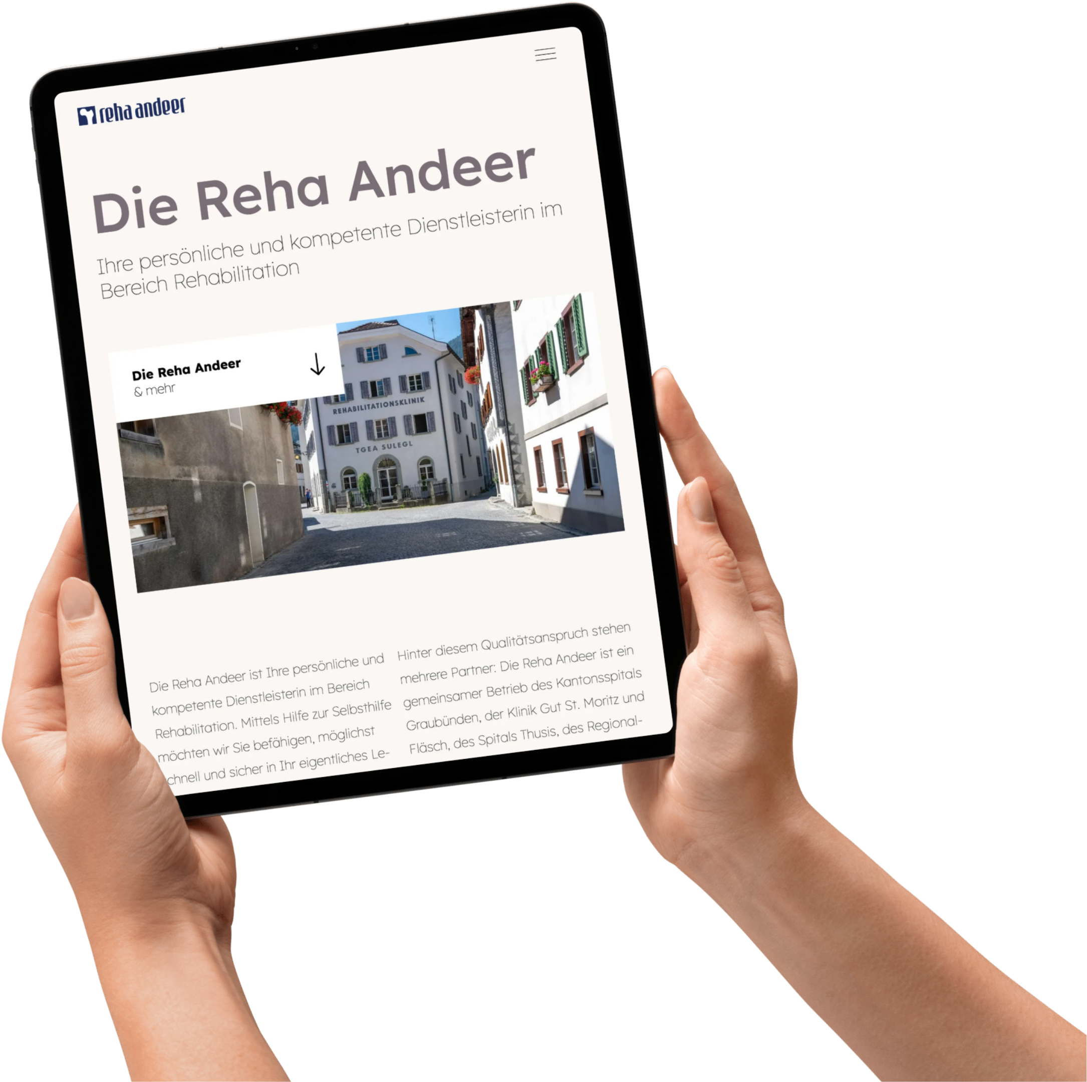 Reha Andeer Tablet Mockup